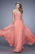 La Femme Coral Chiffon