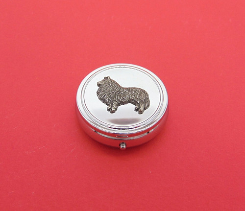 Sheltie design round pill - design,