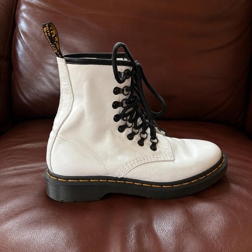 Martens white leather - martens,