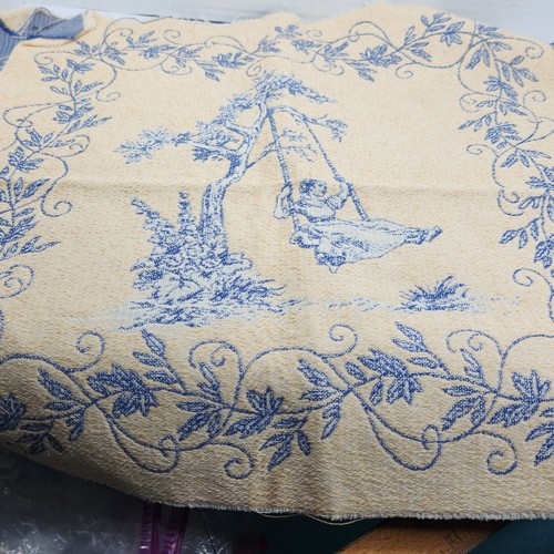 Vintage french toile woven - vintage,