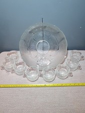 Vintage Glass Punch Bowl 31cm