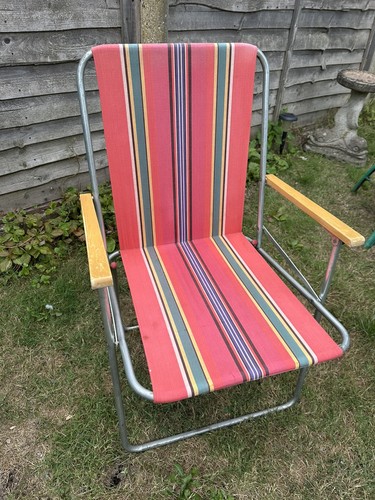 Vintage deckchair striped - vintage,