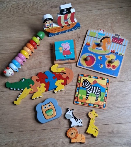 Wooden puzzle bundle baby - wooden,