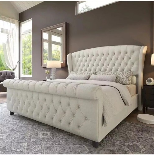 New wingback sleigh bed frame - bed,