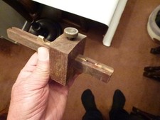 VINTAGE ,ROSEWOOD & BRASS MORTICE GAUGE, BY MARPLES, ENGLAND