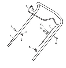 GENUINE MOUNTFIELD HP185 PETROL LAWNMOWER 2015-2019 UPPER HANDLE PARTS