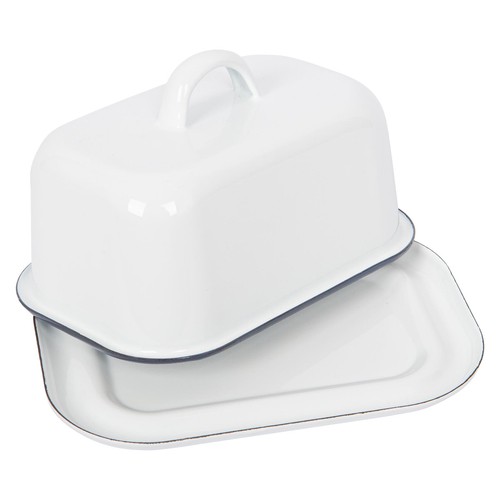 White enamel butter - white,