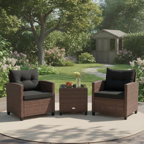 Piece patio rattan bistro - 3-piece,
