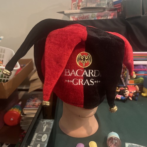 Bacardi gras jester hat with - bacardi,