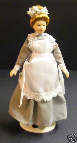 Dolls house maid grey - maid, a
