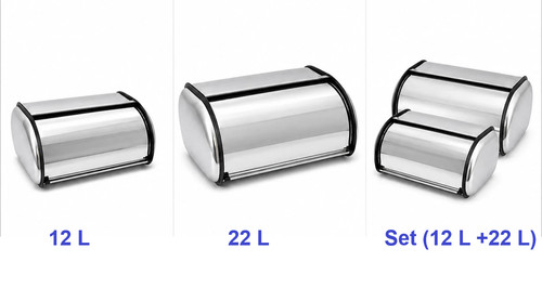 Bread bin roll - top, stainless