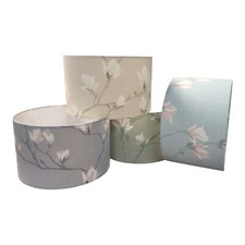 Laura Ashley Magnolia Grove Fabric Lampshade Duck Egg Natural Slate Hedgerow