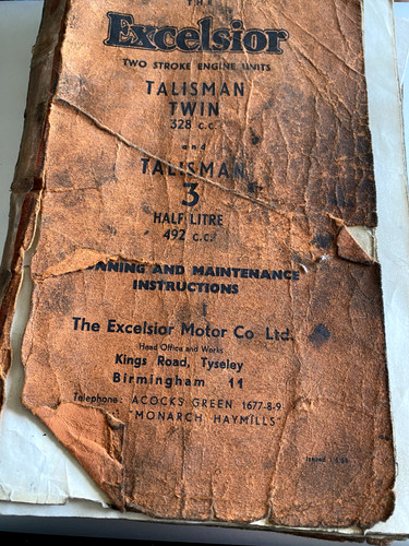 Excelsior talisman twin 328cc - talisman,