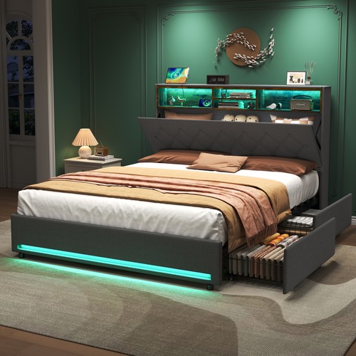 Upholstered bed 4ft6 - upholstered,
