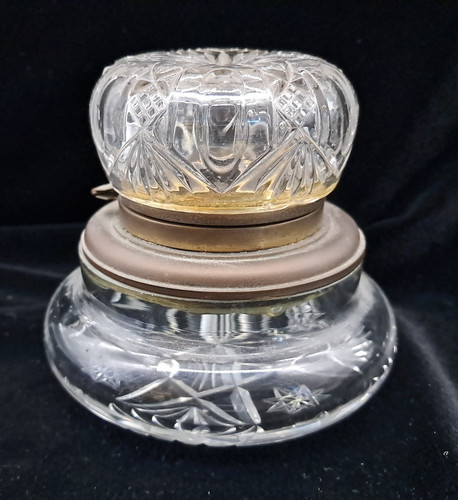 Vintage heavy crystal cut - heavy,