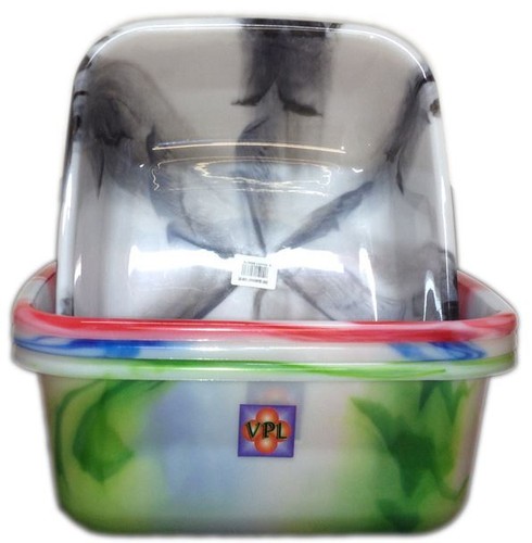 Plastic rectangular bowl tub - plastic,