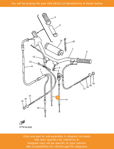 Yamaha cable throttle 2 - cable,,