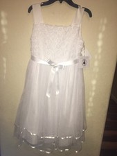 NWT $72 Girls Marmelleta Special Occasion White Party Dress Size 14