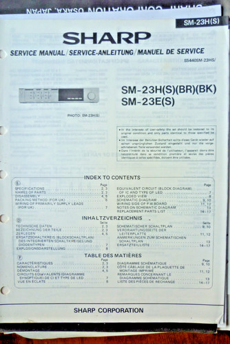 Sharp 23h 23e stereo - sharp, sm-23h