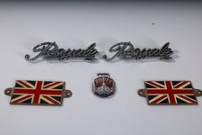 Original Vintage Car, Pram and Bike Badges inc Royale, Rover and Union Jack