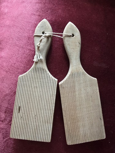 Pair vintage rustic wooden - rustic,