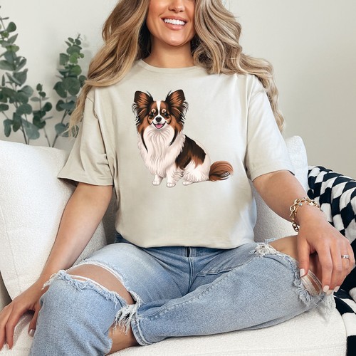 Papillon dog portrait - papillon, womens