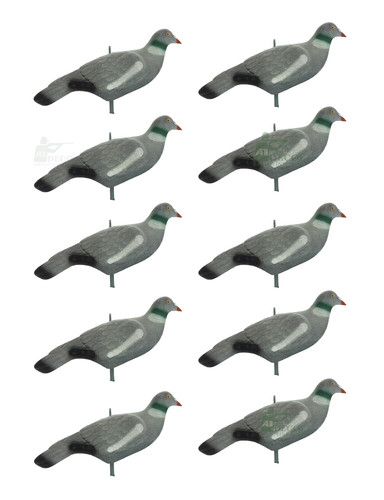 Flocked pigeon decoy shell - flocked,
