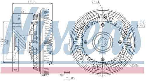 Nissens cooling fan clutch - cooling,
