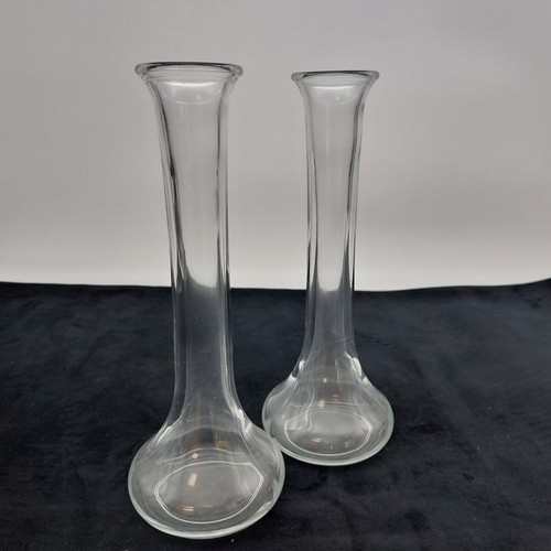 Clear glass bud stem vase - bud,