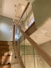 Oak full glass staircase - full,