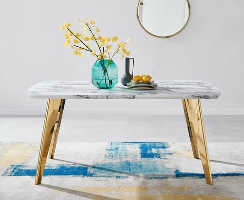 Andria white marble - effect, &