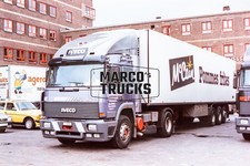 Truck photo Iveco TurboStar 480 Box semitrailer Italy blue McCain Pommes f #a8un