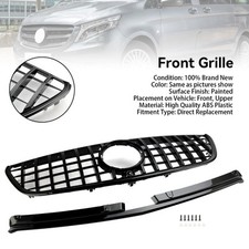 Gloss Black Front Bumper Grill