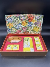 Vintage Cussons Linden Blossom Bath &Talc Set (Bath Cubes Talcum Tin)Collectible