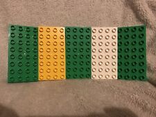 Lego Duplo 4x8 Boards Lot Of 5 - Yellow Green White