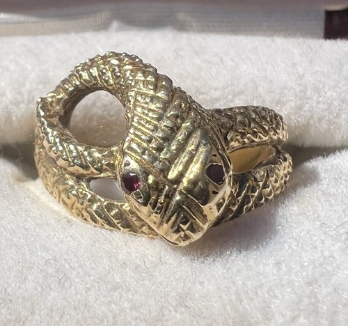 Vintage 14k yellow - yellow, snake