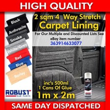 Camper Van Lining Carpet 4 Way Stretch VW Transporter Caddy Transit 2sqm