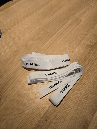 Chanel white ribbon 7m - white,