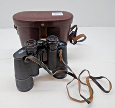Vintage Carl Zeiss Jena Dekaram 10 X 50 Binoculars in Brown Leather Case