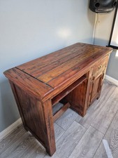 SUPER ANTIQUE OAK DESK SIDE