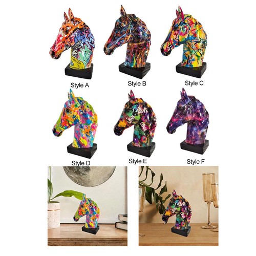Horse head statue figure - horse, desk