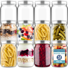HEFTMAN Glass Mason Jars