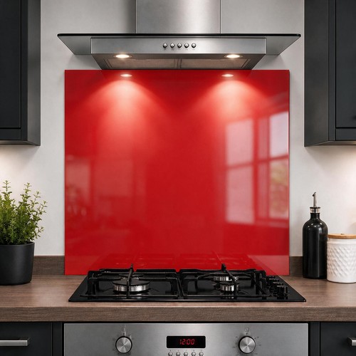Red glass splashback 6mm - glass,
