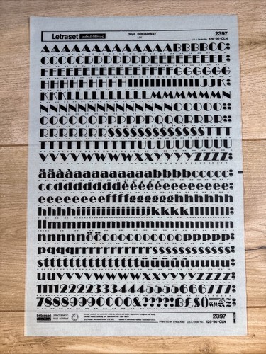 Letraset rub transfer - letraset,