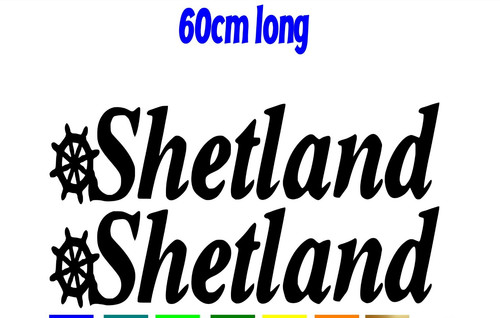 60cm shetland boats decal - boats,