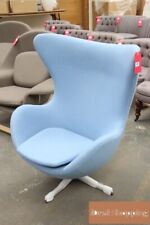 RETRO SWIVEL WINGBACK EGG CHAIR IN LIGHT BLUE FREE🚚SHIPPING