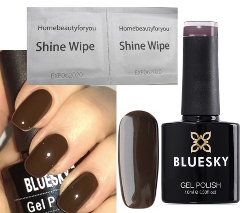 Bluesky gel nail polish - polish, brown