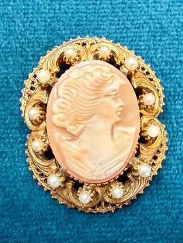 Vintage florenza shell cameo - vintage,