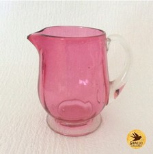 Vintage cranberry glass jug -