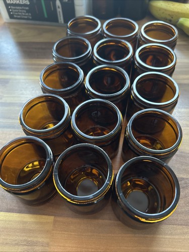 Amber glass jars apothecary - amber,